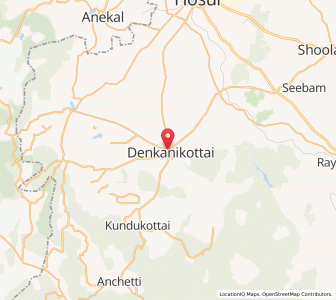 Map of Denkanikota, Tamil Nadu