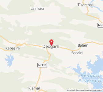 Map of Deogarh, Madhya Pradesh