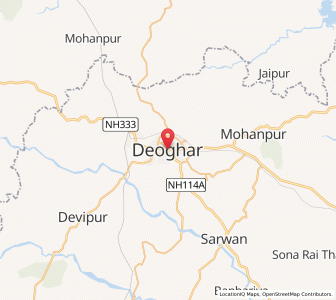 Map of Deoghar, Jharkhand