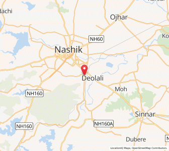 Map of Deolali, Maharashtra