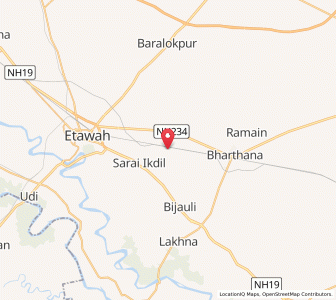 Map of Dera Buapur, Uttar Pradesh