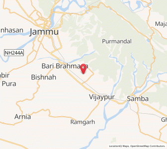Map of Dera, Kashmir