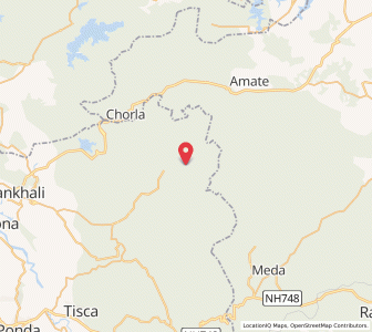 Map of Derodem, Goa