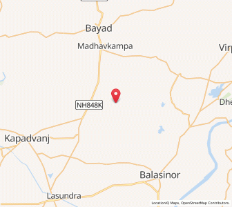 Map of Deroli, Gujarat