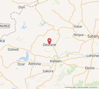Map of Desran, Maharashtra