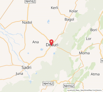 Map of Desuri, Rajasthan