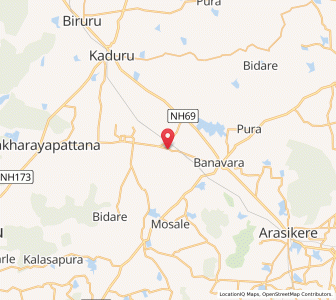 Map of Devanur, Karnataka