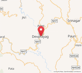 Map of Devaprayag, Uttarakhand