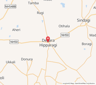 Map of Devar Hippargi, Karnataka