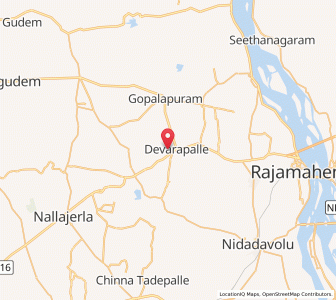 Map of Devarapalle, Andhra Pradesh