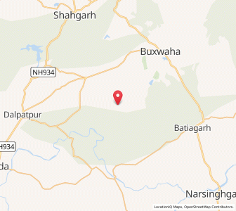 Map of Devari, Madhya Pradesh