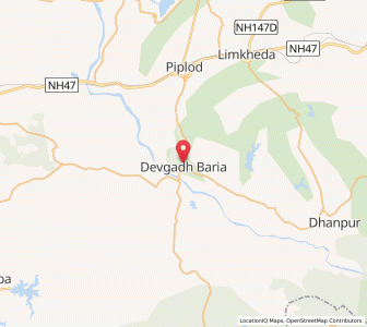 Map of Devgadh Bariya, Gujarat