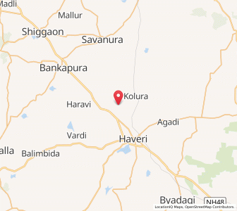 Map of Devgeri, Karnataka