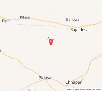 Map of Dhadheru, Rajasthan