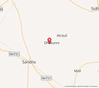 Map of Dhakauni, Uttar Pradesh
