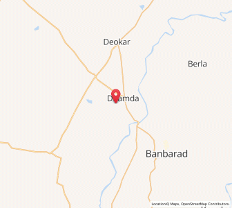 Map of Dhamda, Chhattisgarh