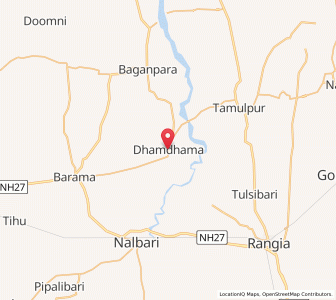 Map of Dhamdhama, Assam