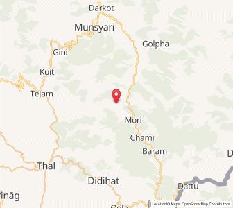 Map of Dhamigaon, Uttarakhand