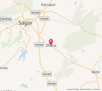 Map of Dhana, Rajasthan