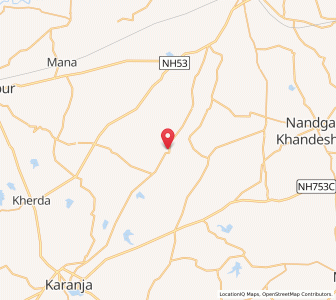 Map of Dhanaj, Maharashtra