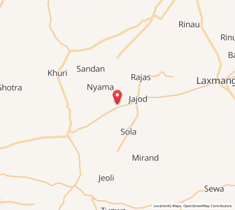 Map of Dhanani, Rajasthan
