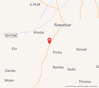 Map of Dhanasar, Rajasthan
