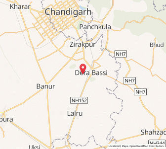 Map of Dhanauni, Punjab