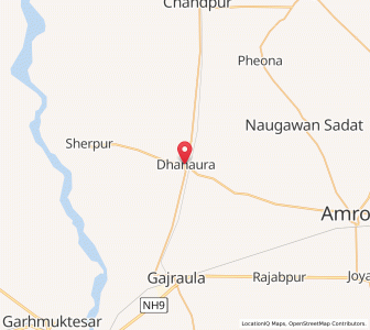 Map of Dhanaura, Uttar Pradesh