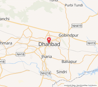 Map of Dhanbad, Jharkhand
