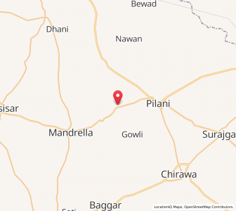 Map of Dhandar, Rajasthan
