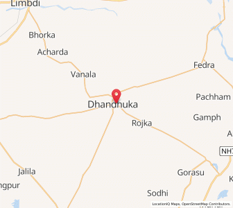 Map of Dhandhuka, Gujarat