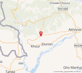 Map of Dhangar, Kashmir
