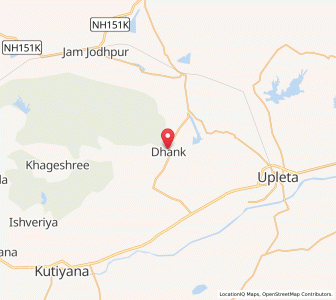 Map of Dhank, Gujarat