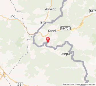 Map of Dhanni, Kashmir