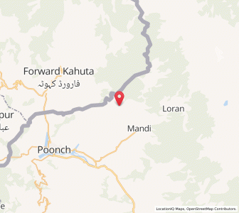Map of Dhannu, Kashmir