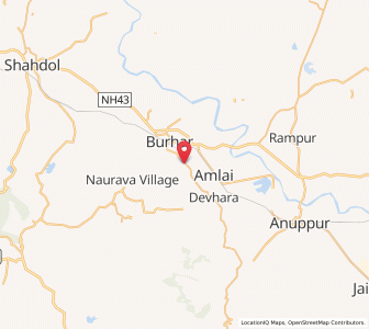 Map of Dhanpuri, Madhya Pradesh