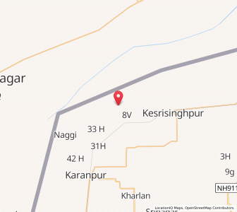 Map of Dhanur, Rajasthan