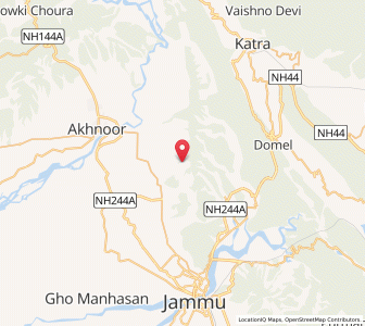 Map of Dhar Dharochan, Kashmir
