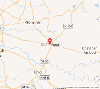 Map of Dharampur, Gujarat