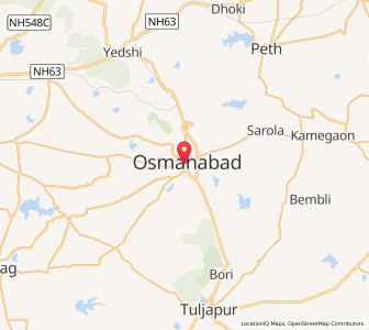 Map of Dharashiv, Maharashtra