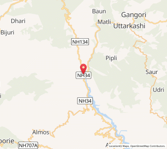 Map of Dharasu, Uttarakhand