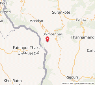 Map of Dharati, Kashmir