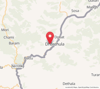Map of Dharchula, Uttarakhand