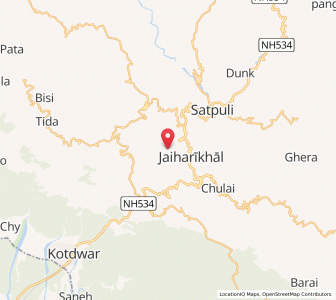 Map of Dhargaon, Uttarakhand