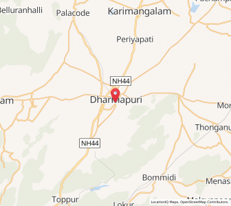 Map of Dharmapuri, Andhra Pradesh