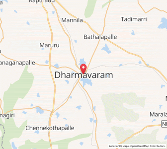 Map of Dharmavaram, Andhra Pradesh
