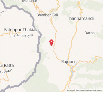Map of Dhateri, Kashmir