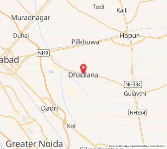 Map of Dhaulana, Uttar Pradesh
