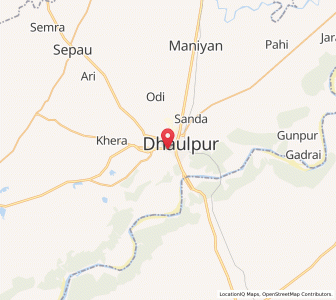 Map of Dhaulpur, Rajasthan