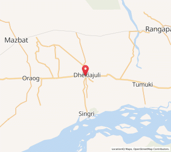 Map of Dhekiajuli, Assam